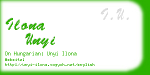 ilona unyi business card